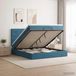 Maison Exclusive Lit Ottoman exclusif avec matelas, couleur bleu foncé, 180 x 200 cm, revêtement en velours