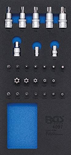 BGS 4097 | Werkplaatswageninleg 1/3: Bit- en bit-inzet assortiment | 27-delig