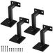 Support de rampe d'escalier 3 pouces - Noir mat (lot de 12)