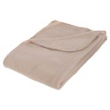 Atmosphera Polar Fleece deken of plaid - beige - 125 x 150 cm - polyester