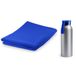 Ensemble de yoga/fitness bleu avec serviette extra absorbante et bouteille d'eau