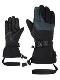 Ziener GHALION skihandschoenen voor heren, wintersport | waterdicht, lange manchet, zwart, donker jungle, 8,5