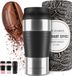 Shenzhen Haorui Industrial Technology Co. Ltd. Koffie To Go Thermosbeker Geïsoleerd Lekvrij - BPA-Vrij Vaatwasmachinebestendig Dubbelwandige Isolatie RVS Herbruikbaar Thermo-Beker Vrouw Man