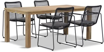 4 Seasons Outdoor Elba/Bristol 180 cm dining tuinset 5-delig stapelbaar