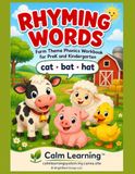 Rhyming Farm Theme Rhyming Words Workbook for Kids