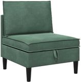 vidaXL Sofa Zeegroen Fluweel