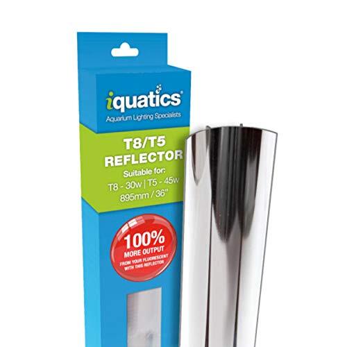 iQuatics iQuatics Reflector van aluminium, 30 W, T8, verhoogd uitgangsvermogen tot 100%