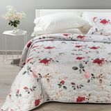 Caleffi Soave sprei, gewatteerd, 100% polyester, geometrisch, uniek, natuurlijk