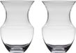 Hakbijl Glass Vaas - 2 stuks - Transparant - Glas - 18 x 26 cm