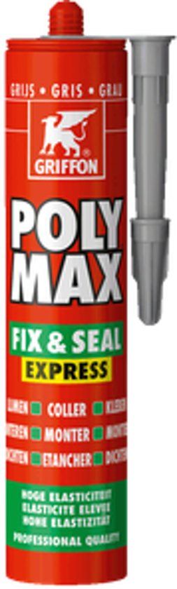 GRIFFON Poly Max® Fix & Seal Express Grijs Koker 425 g NL