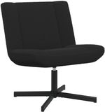 vidaXL Draaistoel Zwart Schapenvacht 63 x 75 x 76 cm