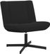 vidaXL Draaistoel Zwart Schapenvacht 63 x 75 x 76 cm