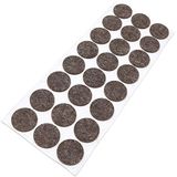 Adsamm WFP-30-SA-BR-28-24-1 WFP-30-SA-BR-28-24 24 x wol-viltglijder, bruin, Ø 28 mm