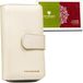 Peterson portefeuille en cuir naturel verni, beige, avec protection RFID, 16,5 x 9,5 cm