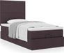 Maison Exclusive - Lit plateforme avec matelas, gris foncé, 90x200 cm, textile