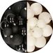 Decoris Kaemingk B.V. Kerstballen 60x stuks - mix wol wit/zwart - 4-5-6 cm - kunststof - kerstversiering