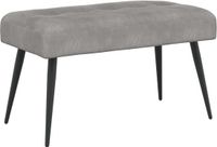vidaXL Bank met knopen tufting Lichtgrijs 80 x 40 x 46 cm fluweel