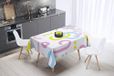 Bonamaison Tafelkleed, Anti-Mold, Sneldrogend, Waterdicht, 100% Polyester Tafellaken, 140cm x 140cm - Ontworpen en Vervaardigd in Turkije