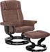 Mcombo 9019 Relaxstoel met Hocker – Bruin Microvezel – Verstelbaar & Draaibaar