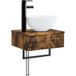 Maison Exclusive Lavabo mural Chêne fumé 40 x 35 x 39 cm