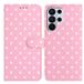 Étui portefeuille Samsung Galaxy S26 Ultra à motifs de pois - Rose