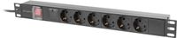 Lanberg Stroomstrip Rack Pdu 19'' 6X 230V Voor Servers 10A 2M Zwart