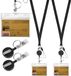 Sans marque 2 Pcs Porte-badge rétractable avec cordon et clip