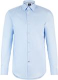 Hugo Boss BOSS Hank slim fit overhemd - popeline - blauw - Strijkvriendelijk - Boordmaat: 45
