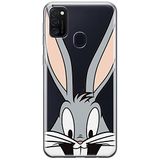 ERT GROUP mobiel telefoonhoesje voor Samsung M21 origineel en officieel erkend Looney Tunes patroon Bugs 001 optimaal aangepast aan de vorm van de mobiele telefoon, gedeeltelijk bedrukt