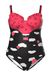 Ulla Popken Chloe Valentines Edition damesbadpak, zwart, 50