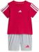 Adidas Essentials Tee Set Rouge 12-18 Mois Unisexe Coton Col Rond