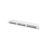 Lanberg Patch Panel 24 port 1U, kat. 5e, ekranowany, szary