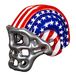 Widmann 04868 - opblaasbare voetbalhelm, sterren en strepen, VS, American Football, hoed, kostuum, accessoire, carnaval, themafeest