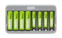 100% Peak Power U813 - Chargeur de batterie pour AA et AAA (USB) - Chargeur de batterie incluant batteries rechargeables (4x AA et 4x AAA) - Chargeur de batterie dans emballage sans plastique