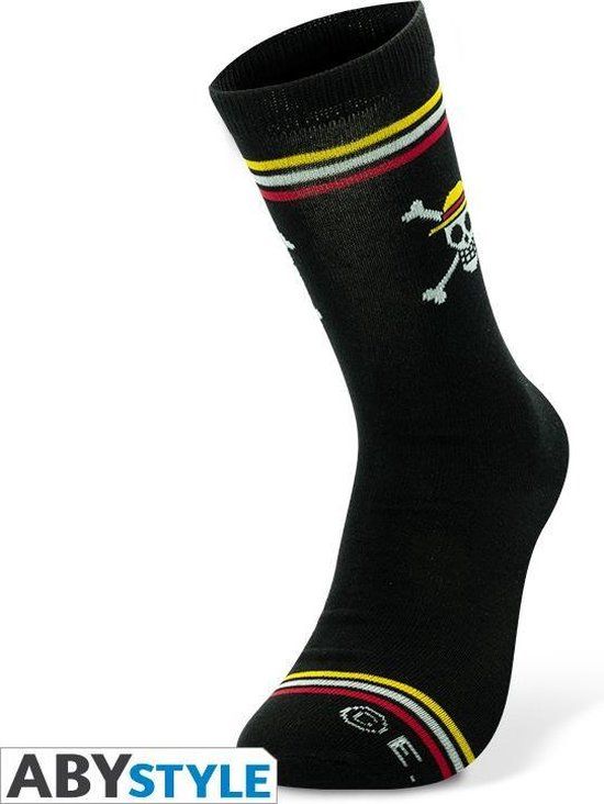 ABYSTYLE One Piece - Skull Black Socks - Men's Crew Socks