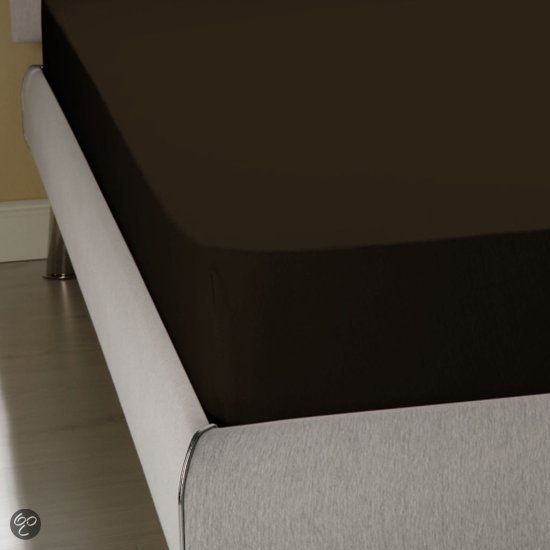 Homee HomÃ©Ã© - Hoeslaken Jersey Stretch Katoenen - Zwart - 80/90x200/220 + 30cm