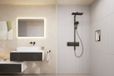 Hansgrohe Raindance Alive opbouw regendoucheset – 34 cm rechthoekige hoofddouche – glijstang – zwart chroom geborsteld