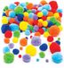 Baker Ross Regenboogkleuren pom poms (200 Stuk)