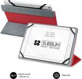 Subblim Tablet Cover SUB-CUT-2FC002 Book Case for 10.1 Inch Tablets, Red
