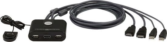 Aten CS22HF HDMI-switch HDMI Toetsenbord 1920 x 1080 Pixel