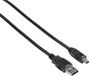 Hama USB 2.0 kabel (USB-A-stekker - Mini USB-B stekker, B5-stekker, 1,80 m) zwart