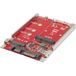 Convertisseur d'interface [1x bus mSATA, M.2 NGFF - 1x connecteur combi SATA 15+7 broches]