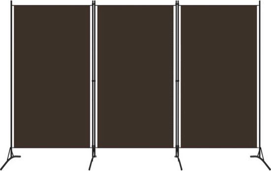 vidaXL Kamerscherm met 3 panelen 260x180 cm bruin