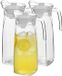 Alessandro Waterkan met deksel - 3x - 1.35 Liter - glas - schenkkan - waterkaraf - Limonadekan