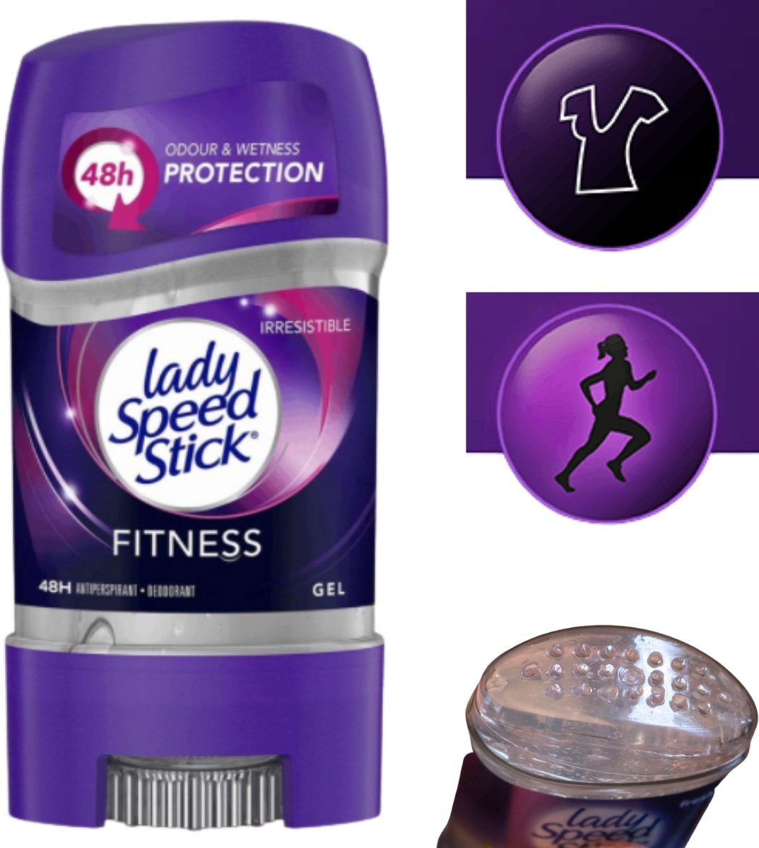 Lady Speed Stick Fitness Deodorant Gel - Anti-Transpirant Deodorant Stick - Antiwittestrepen - Bestverkochte Deo Stick - Deodorant Vrouw