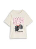 Tom Tailor - Oversized T-shirt met print - Maat 128 - Wool White