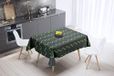 Bonamaison Tafelkleed, Anti-Mold, Sneldrogend, Waterdicht, 100% Polyester Tafellaken, Neon groene rook, 140 x 140 Cm