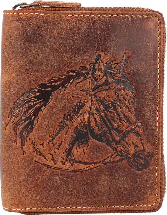 GREENBURRY portemonnee Vintage RV - Wallet Brown Horse II. bruine
