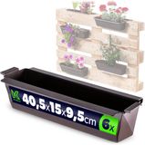 KADAX Veere bloempot voor europallets 40,5 cm bruin 6 st.