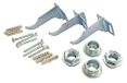 SOMATHERM FOR YOU 601520711 Set van 3 bevestigingen voor aluminium radiator + 2 rechter en 2 linker verloopstukken M1" (26/34) - F1/2 (15x21) messing vernikkeld